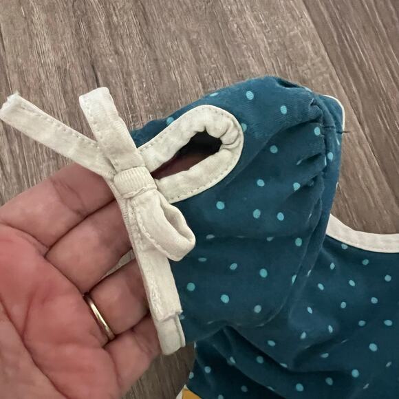 Wildflowers Classroom Casey Dress Girls 18M Teal Twirl Floral Polka Dots Pockets - Picture 5 of 7